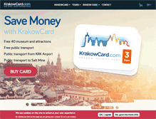 Tablet Screenshot of krakowcard.pl